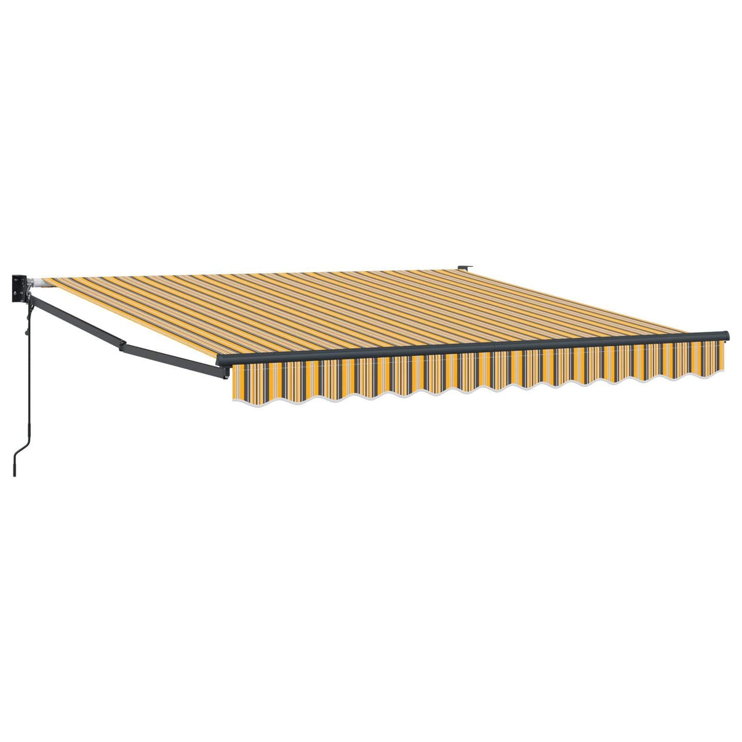 Udtrækkelig markise Flerfarvet 350 x 250 cm Polyester og metal