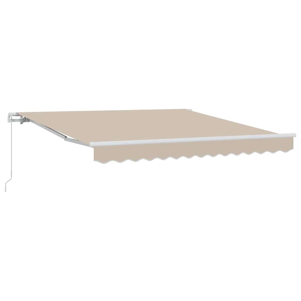 Udtrækkelig markise Beige 350 x 250 cm Polyester og Aluminium
