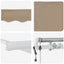 Udtrækkelig markise Beige 350 x 250 cm Stof og aluminium