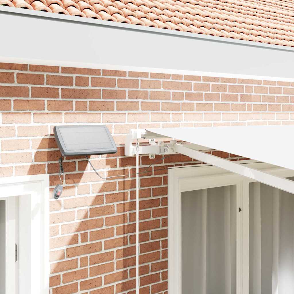Udtrækkelig markise Hvid 350 x 250 cm Stof og aluminium