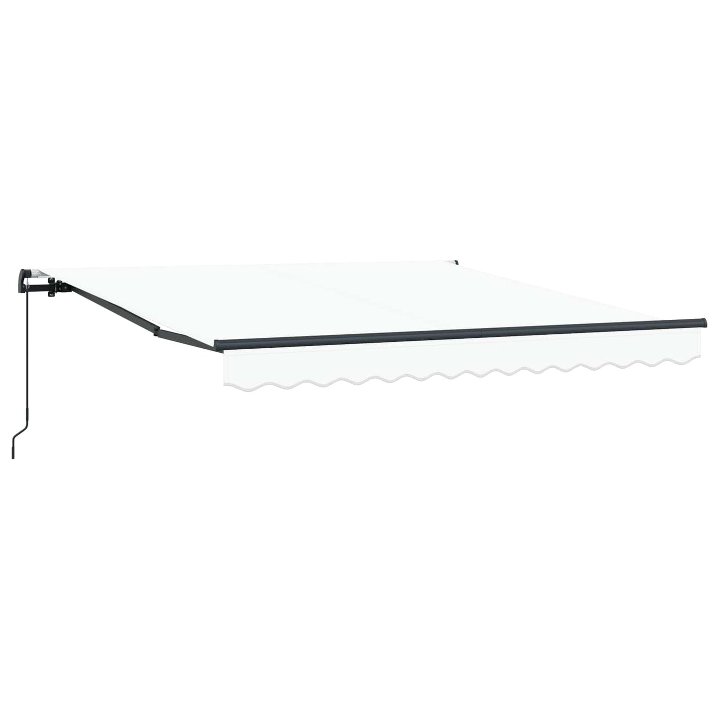 Udtrækkelig markise Hvid 350 x 250 cm Polyester og Aluminium