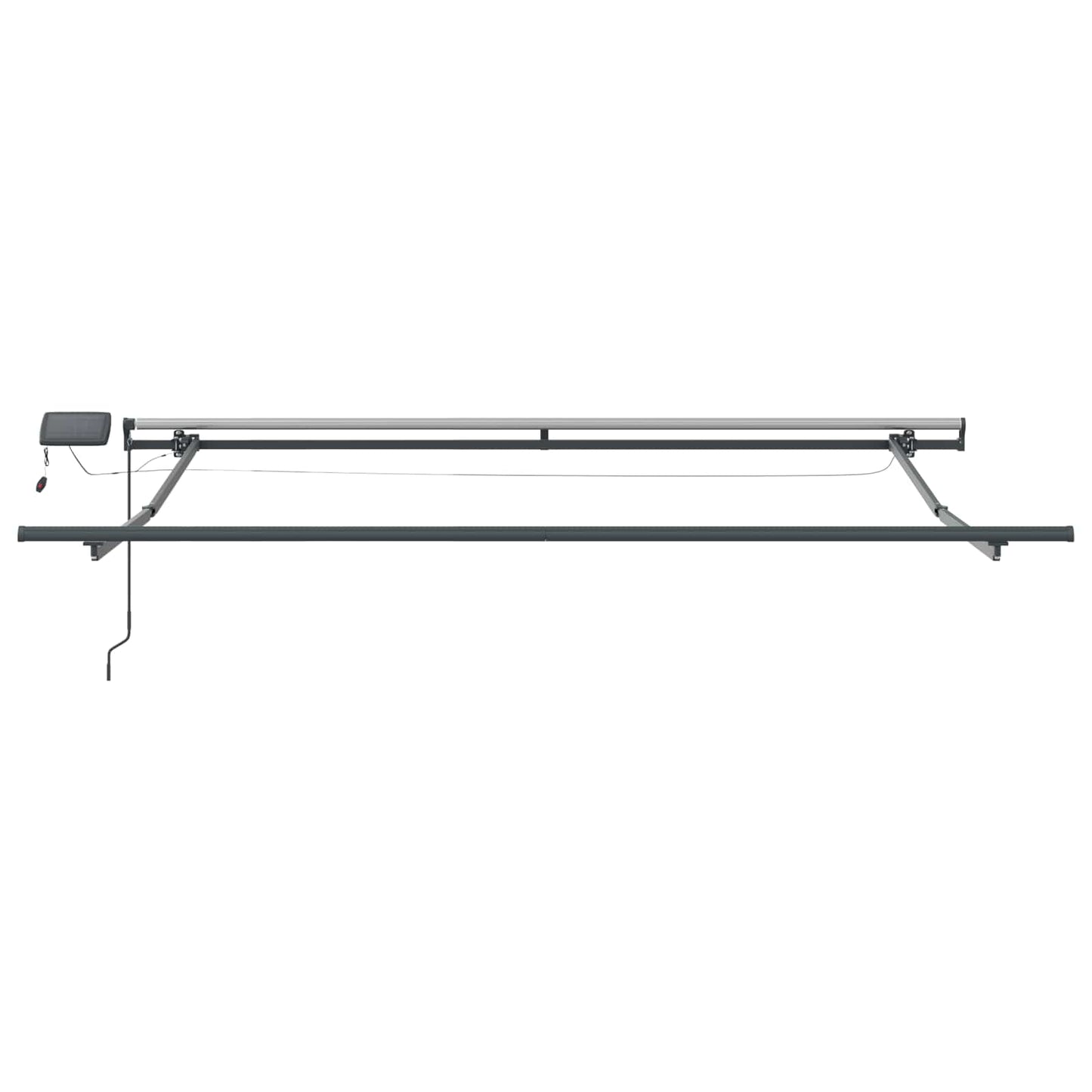 Udtrækkelig markise Hvid 350 x 250 cm Stof og aluminium