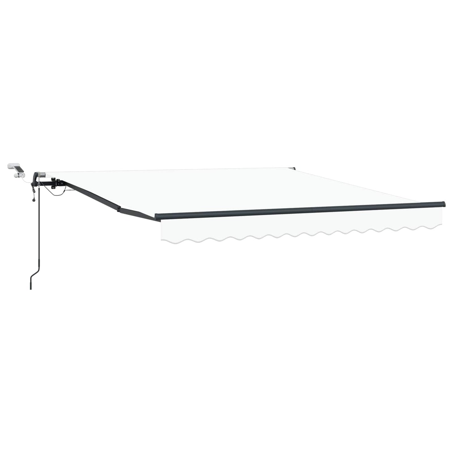 Udtrækkelig markise Hvid 350 x 250 cm Polyester