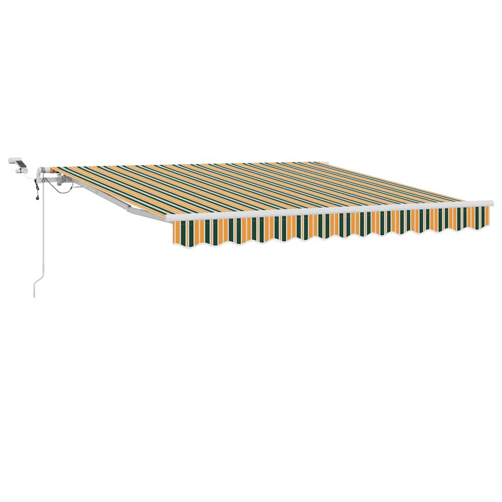Udtrækkelig markise Grøn og Gul 350 x 250 cm Polyester