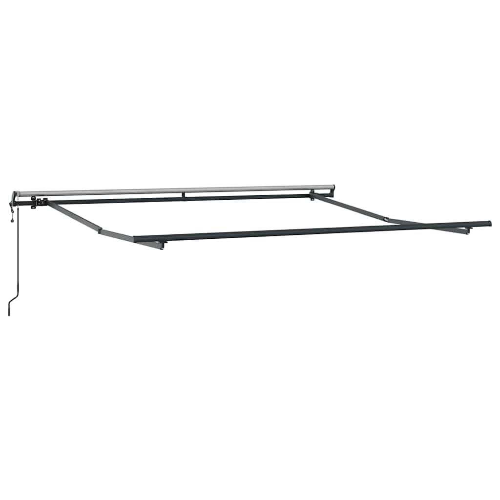 Udtrækkelig markise Grøn og gul 350 x 250 cm Stof og aluminium