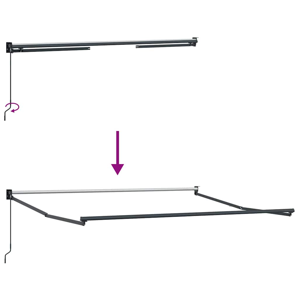 Udtrækkelig markise Flerfarvet 350 x 250 cm