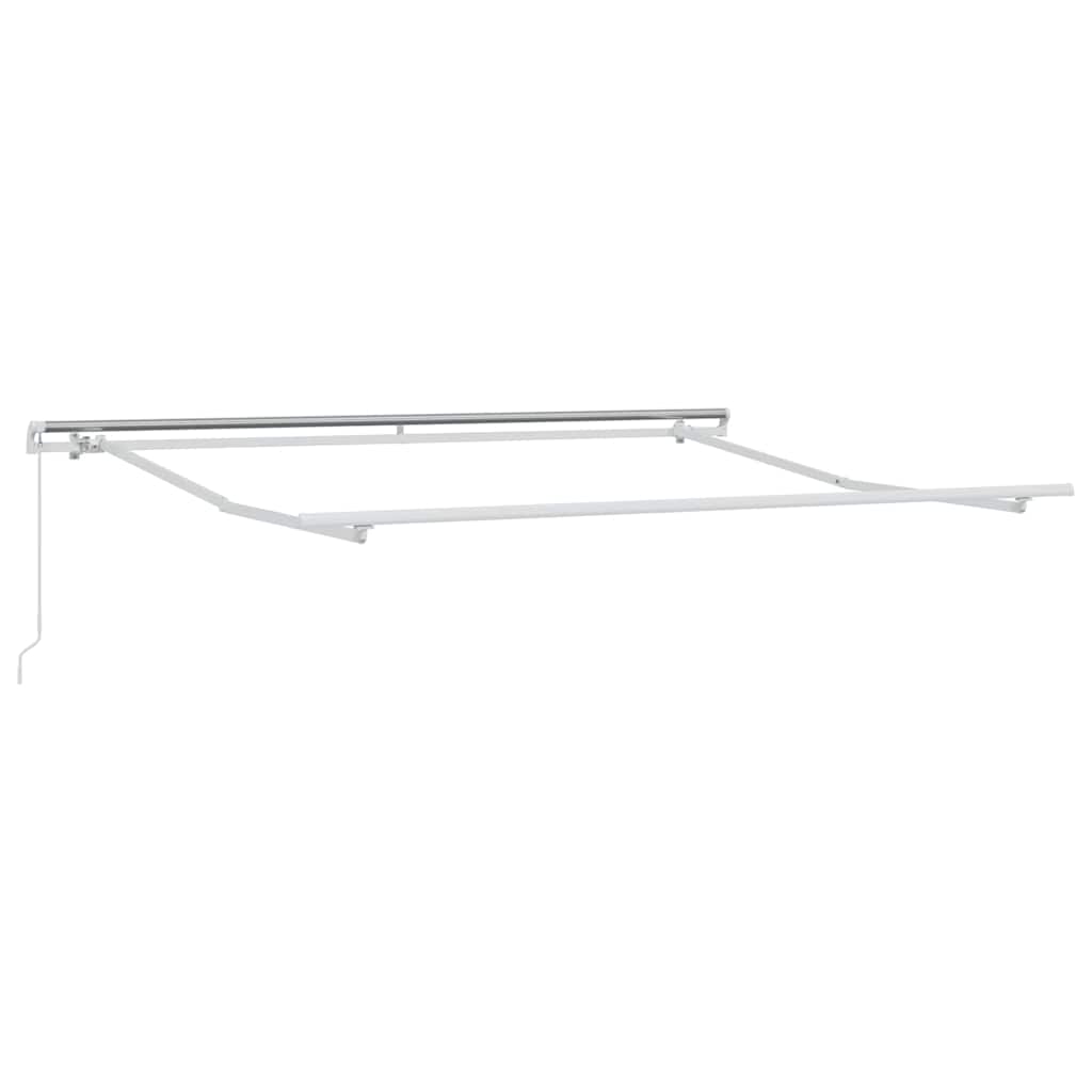 Udtrækkelig markise Grøn og Hvid 350 x 250 cm