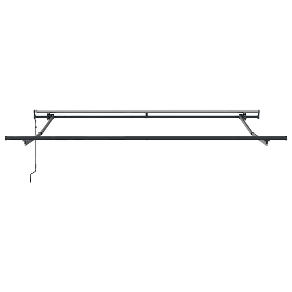 Udtrækkelig markise Grøn og Hvid 350 x 250 cm Stof og aluminium