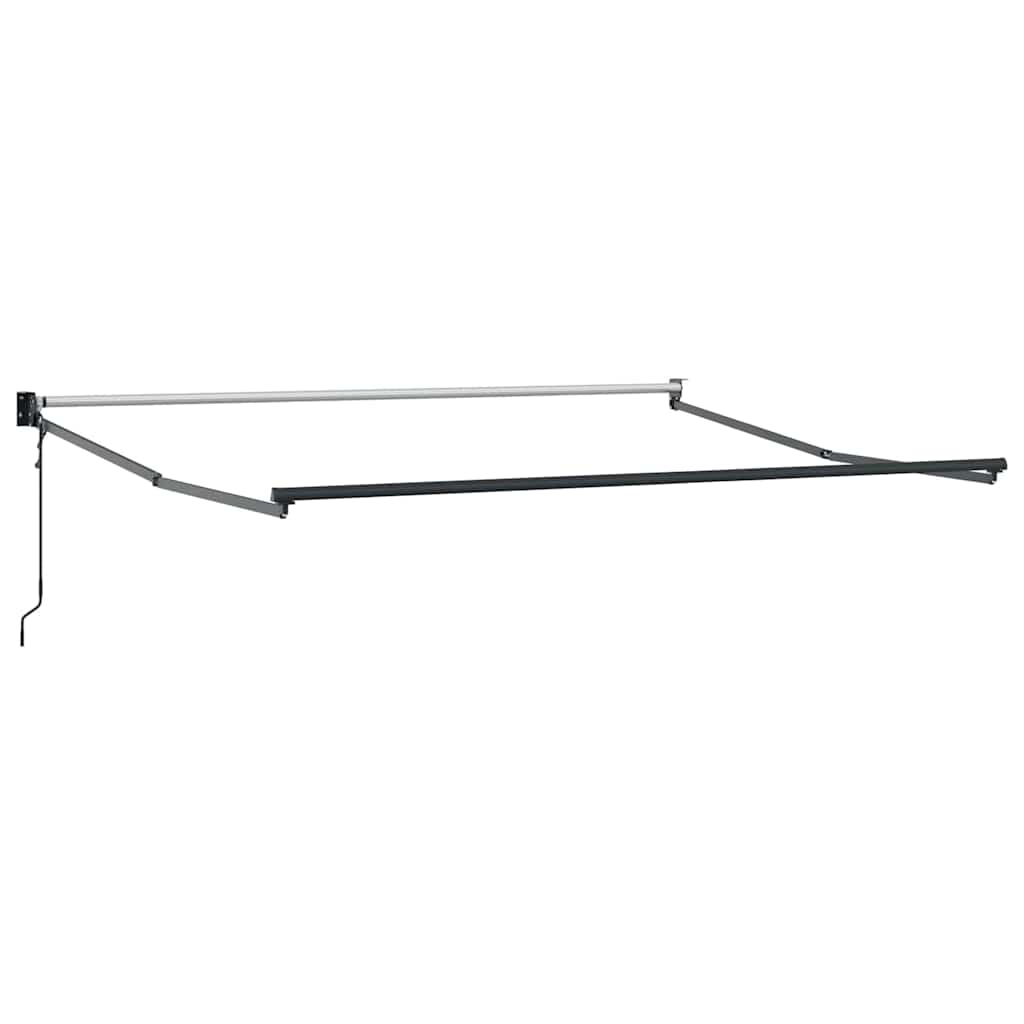 Udtrækkelig markise Grøn og Hvid 350 x 250 cm