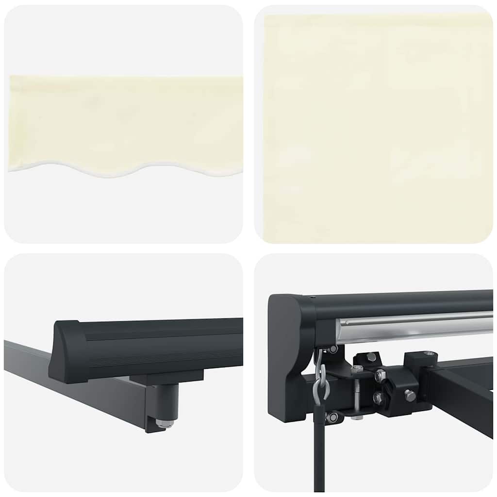 Utrækkelig Markise Creme 400 × 300 cm Polyester og Aluminium