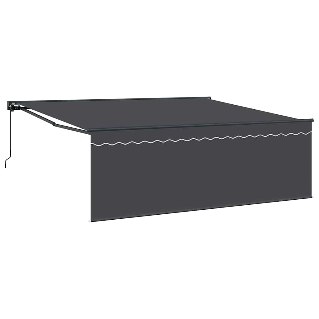 Utrækkelig Markise Antracit 400 × 300 cm Polyester og Aluminium