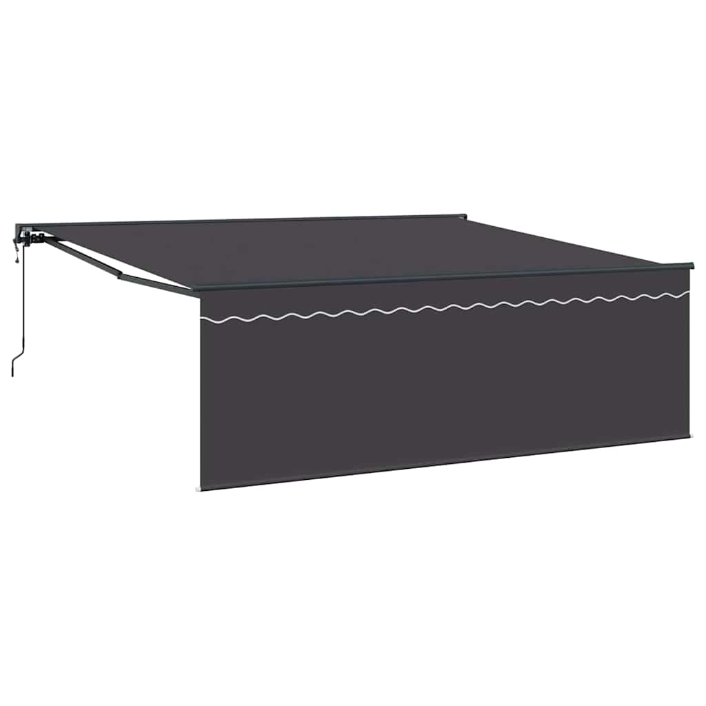 Utrækkelig Markise Antracit 400 × 300 cm Polyester og Aluminium