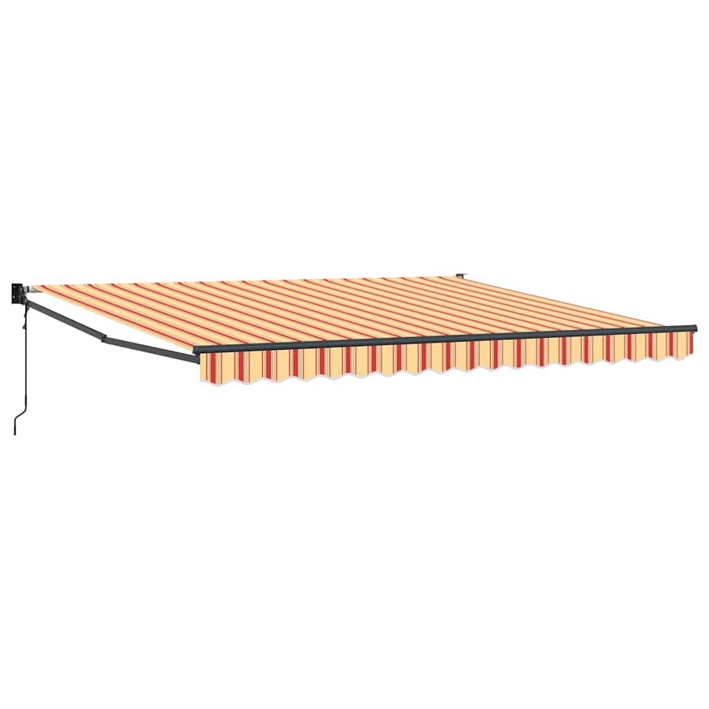 Udtrækkelig markise Gul og orange 400 × 300 cm