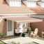Udtrækkelig markise Flerfarvet 400 × 300 cm Polyester