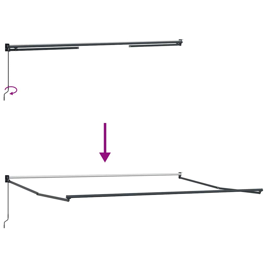 Udtrækkelig markise Flerfarvet 400 × 300 cm