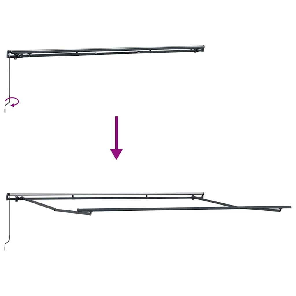 Udtrækkelig markise Flerfarvet 400 × 300 cm