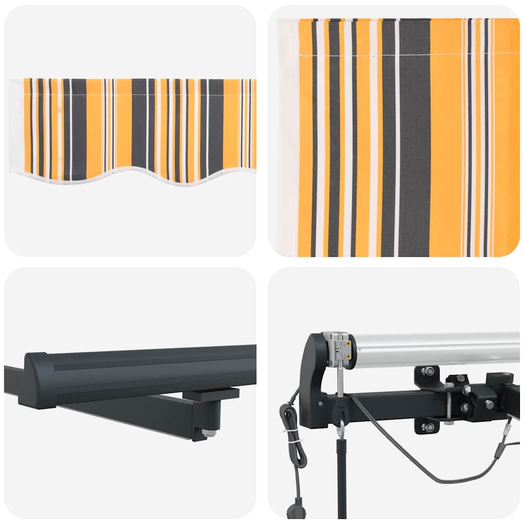 Udtrækkelig markise Flerfarvet 400 × 300 cm Polyester