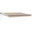 Udtrækkelig markise Beige 400 × 300 cm Polyester og metal