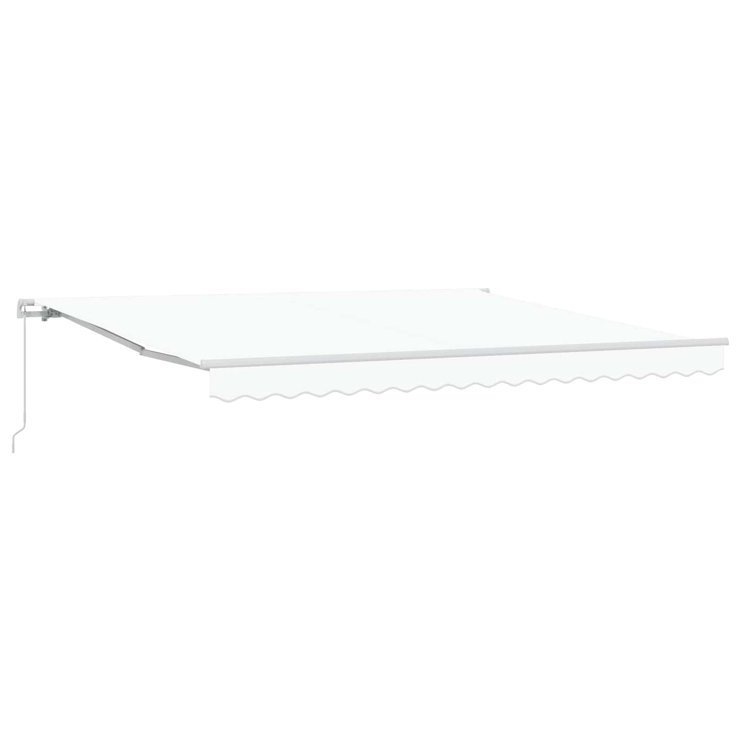 Udtrækkelig markise Hvid 400 × 300 cm Polyester og Aluminium