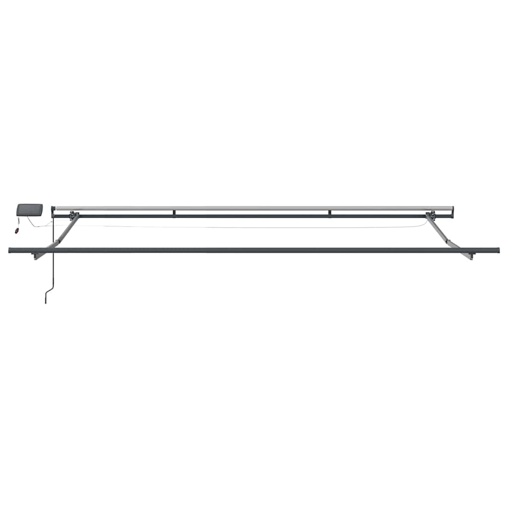 Udtrækkelig markise Hvid 400 × 300 cm Stof og aluminium