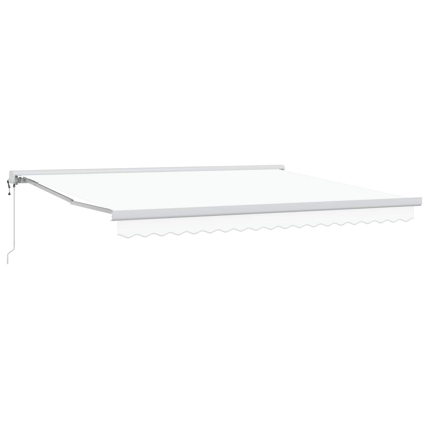 Udtrækkelig markise Hvid 400 × 300 cm Stof og Metal