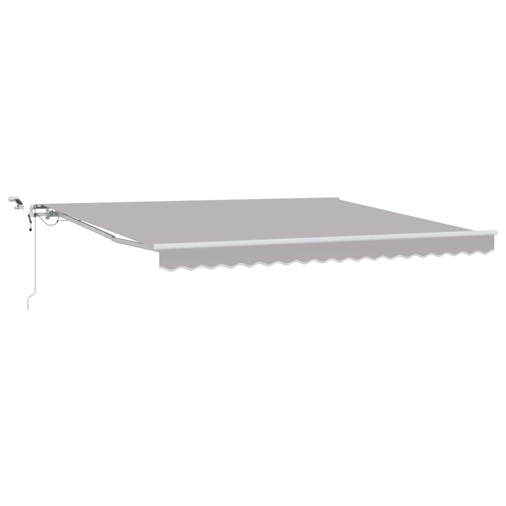 Udtrækkelig markise Lysegrå 400 × 300 cm Polyester