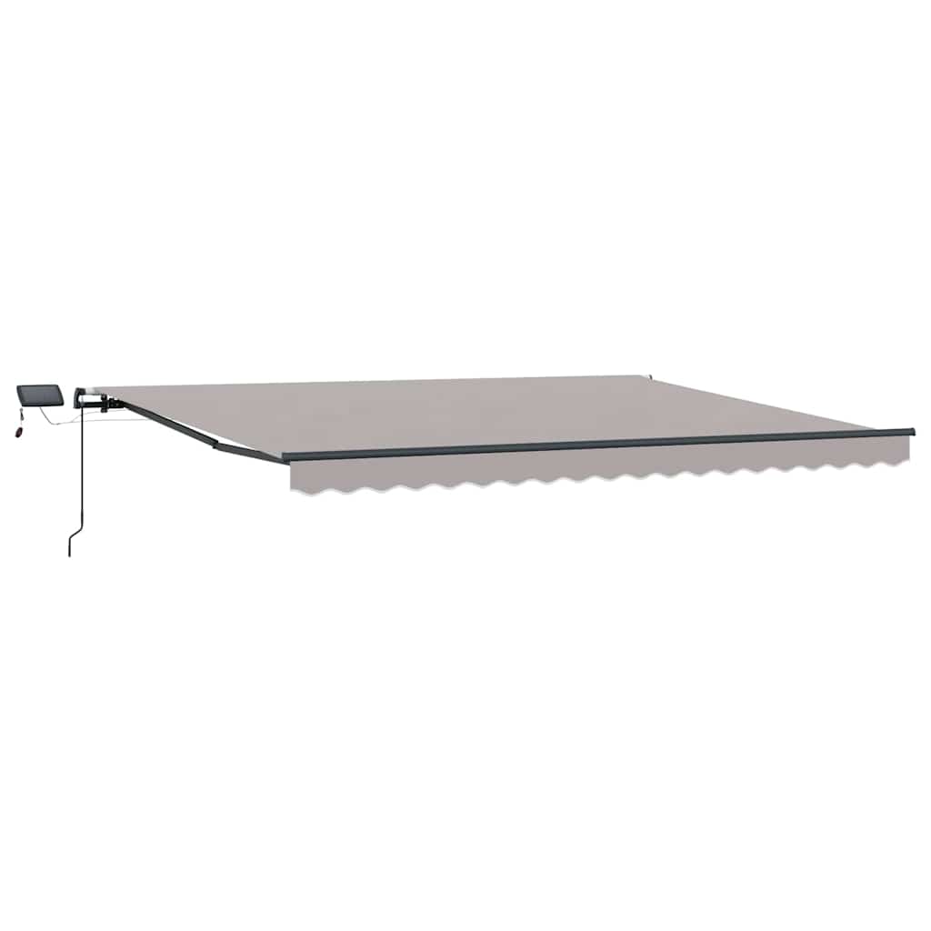 Udtrækkelig markise Lysegrå 400 × 300 cm Stof og aluminium