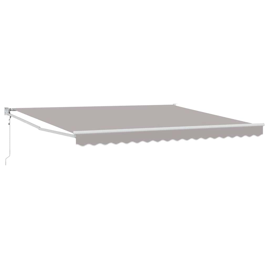 Udtrækkelig markise Lysegrå 400 × 300 cm Polyester og metal