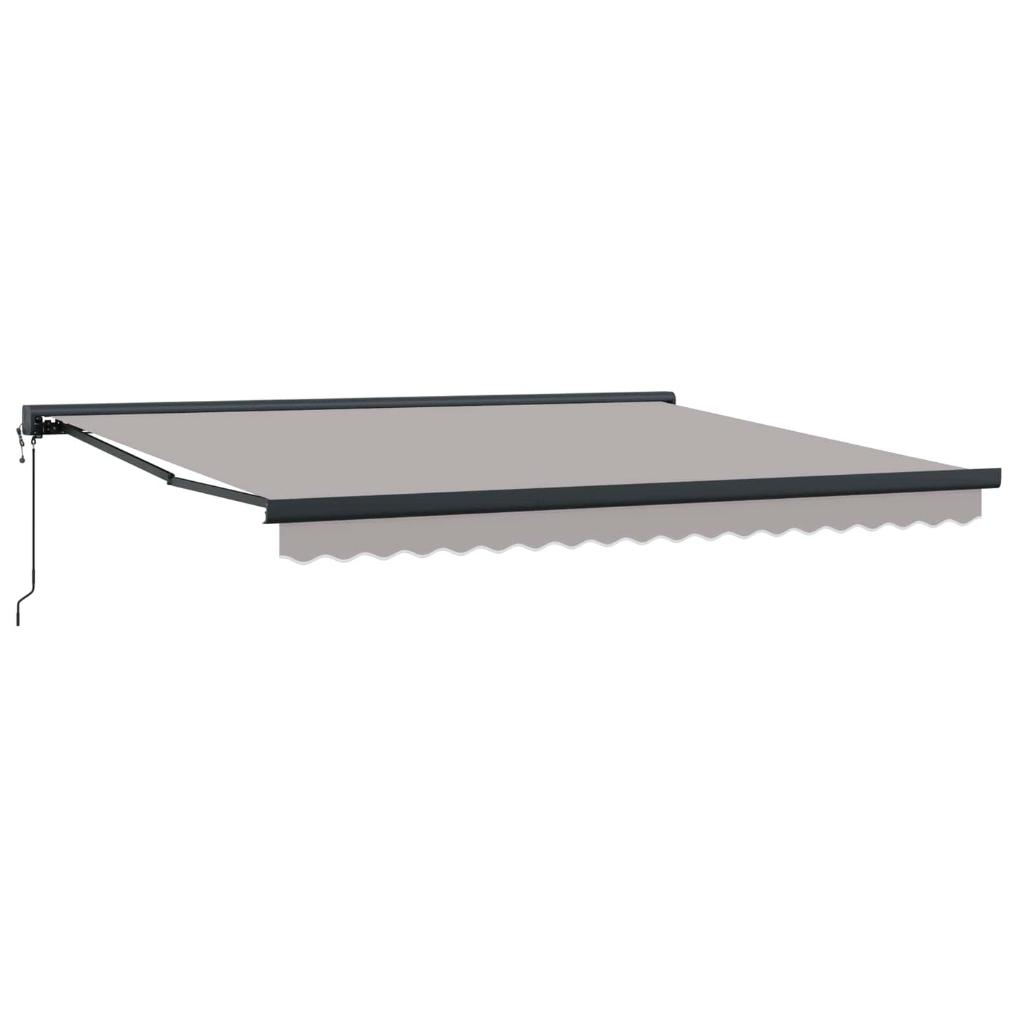 Udtrækkelig markise Lysegrå 400 × 300 cm Stof og Metal