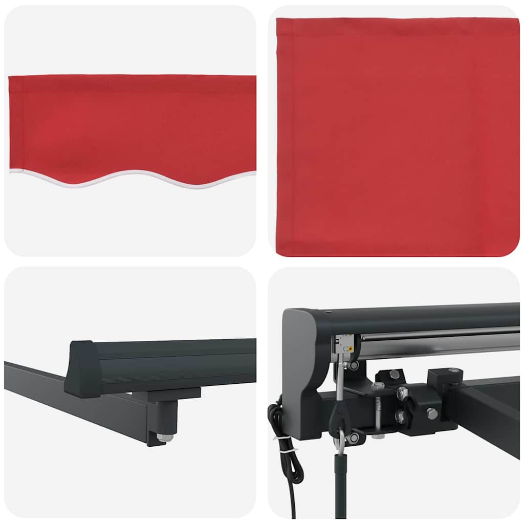 Markiseramme Rød 400 × 300 cm Polyester med PU belægning