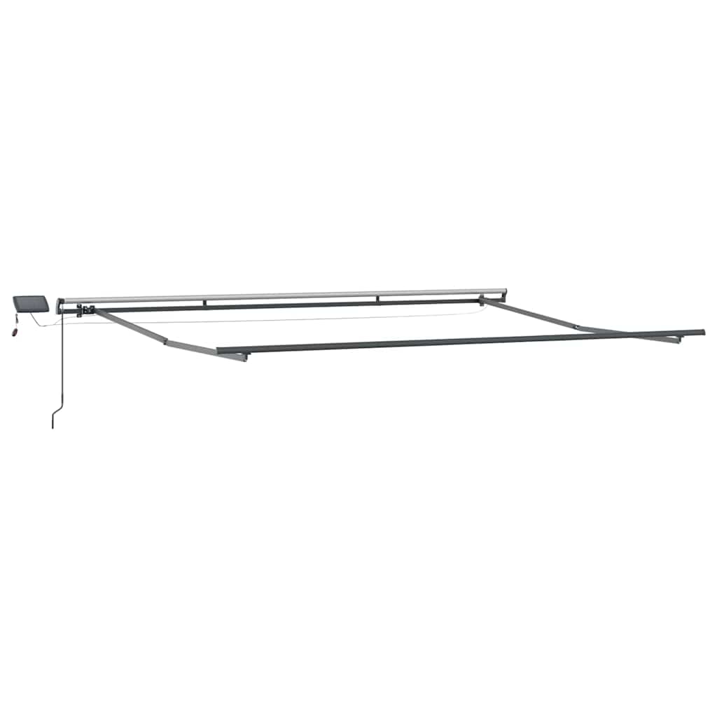 Udtrækkelig markise Grøn og Hvid 400 × 300 cm Stof og aluminium