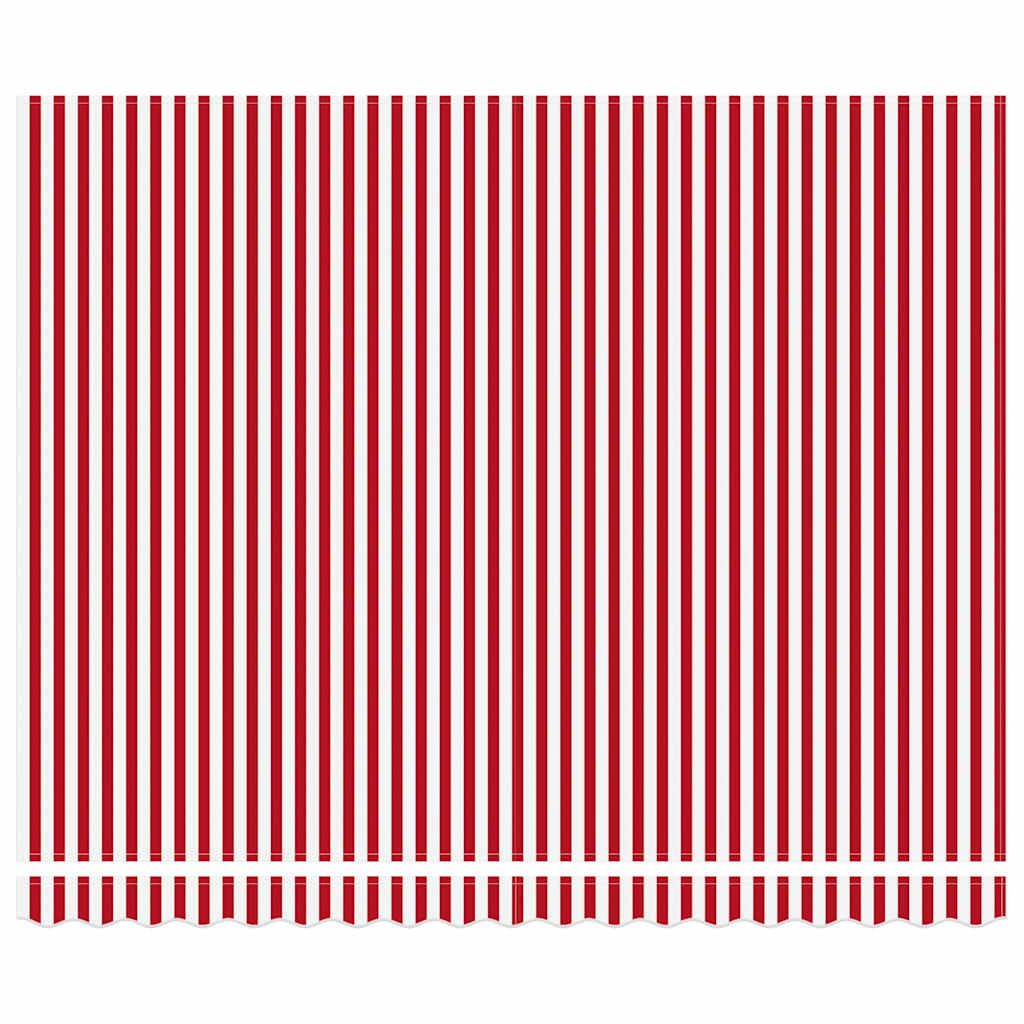 Udtrækkelig markise Rød og Hvid 400 × 350 cm Polyester
