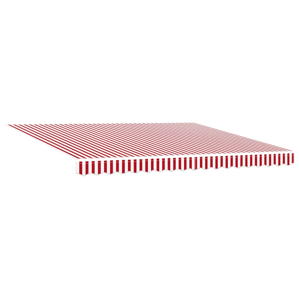 Udtrækkelig markise Rød og Hvid 400 × 350 cm Stof og aluminium