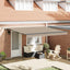 Udtrækkelig markise Beige 400 × 350 cm Polyester