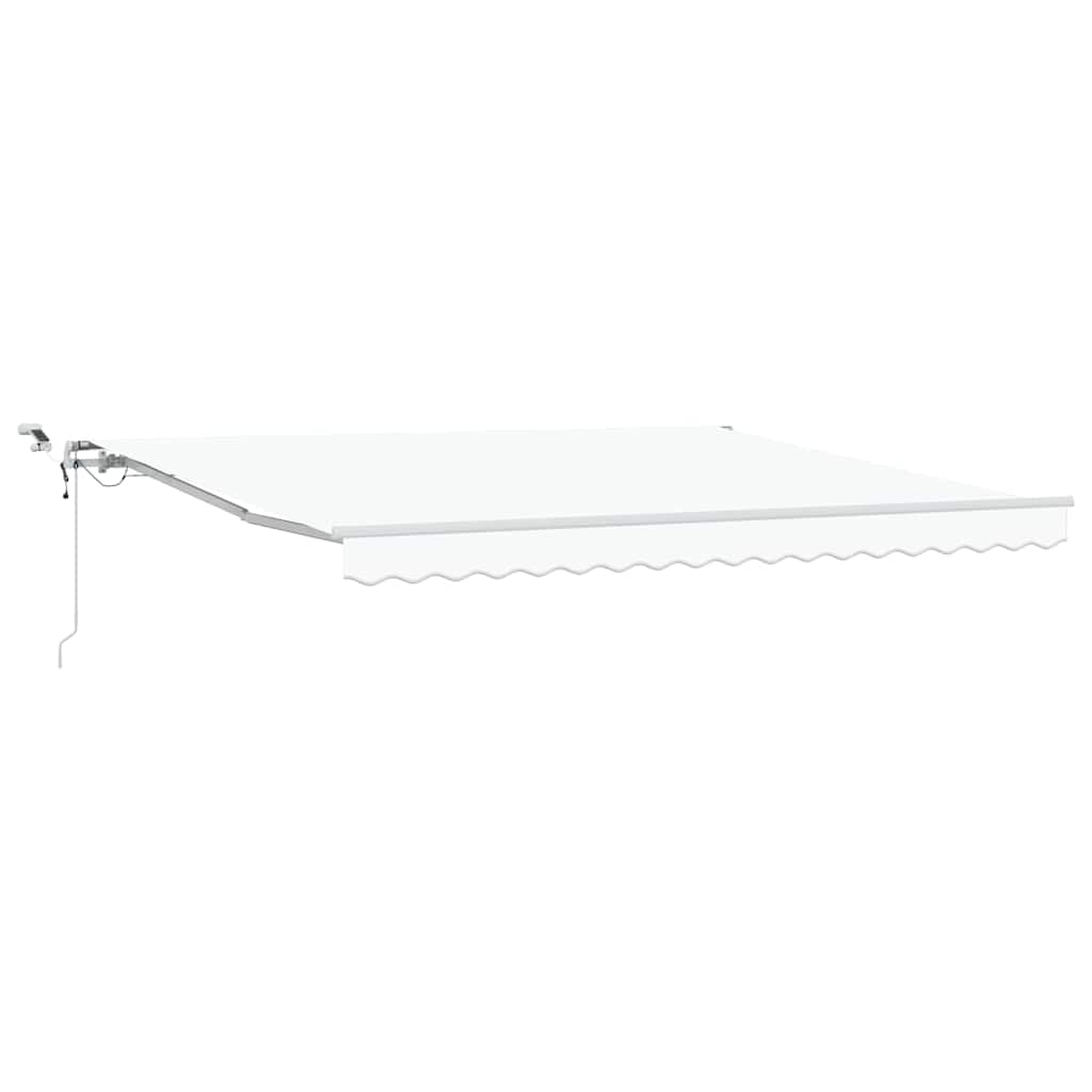 Udtrækkelig markise Hvid 400 × 350 cm Polyester
