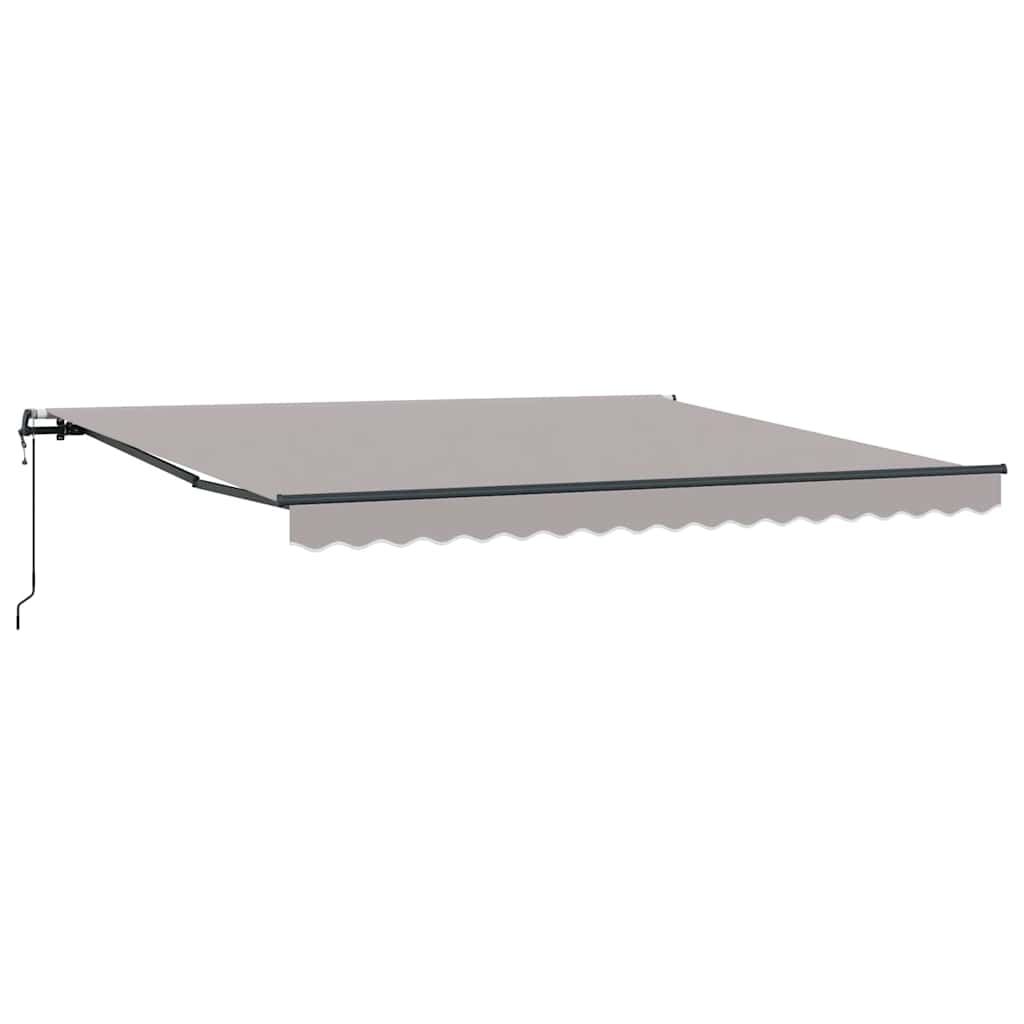 Udtrækkelig markise Lysegrå 400 × 350 cm Stof og aluminium