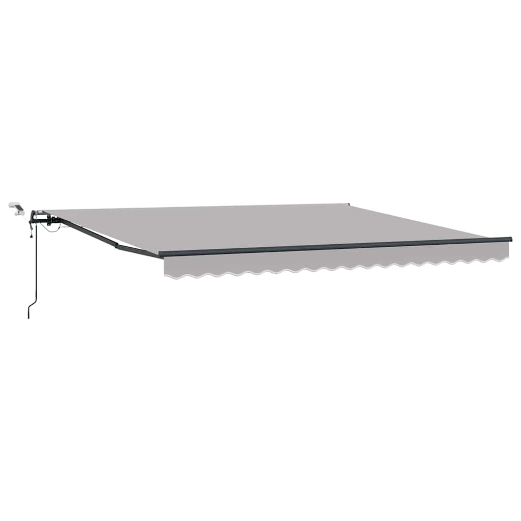 Udtrækkelig markise Lysegrå 400 × 350 cm Polyester