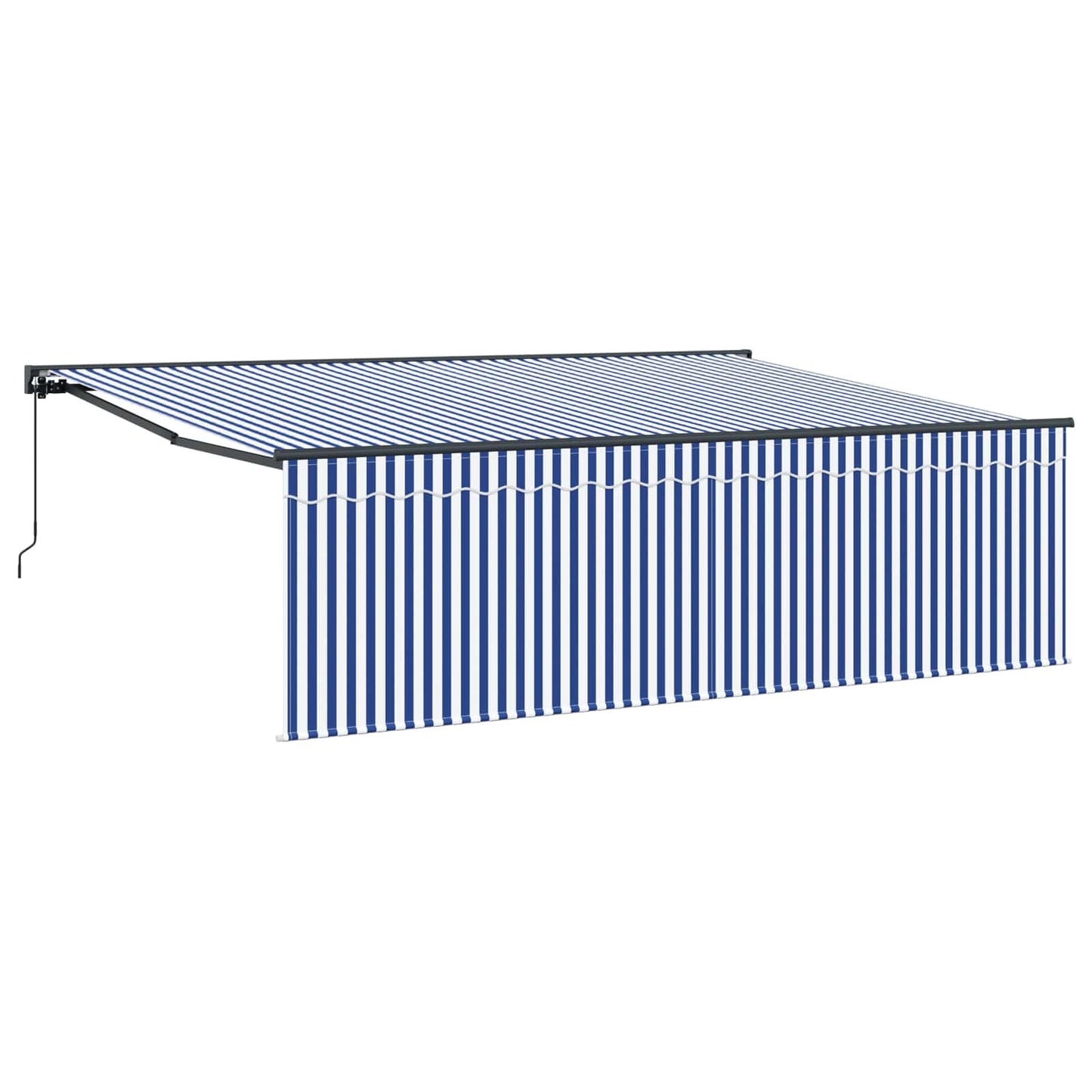 Utrækkelig Markise Blå og Hvid 400 × 300 cm