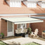 Markiseramme Creme 450 × 300 cm Polyester med PU belægning
