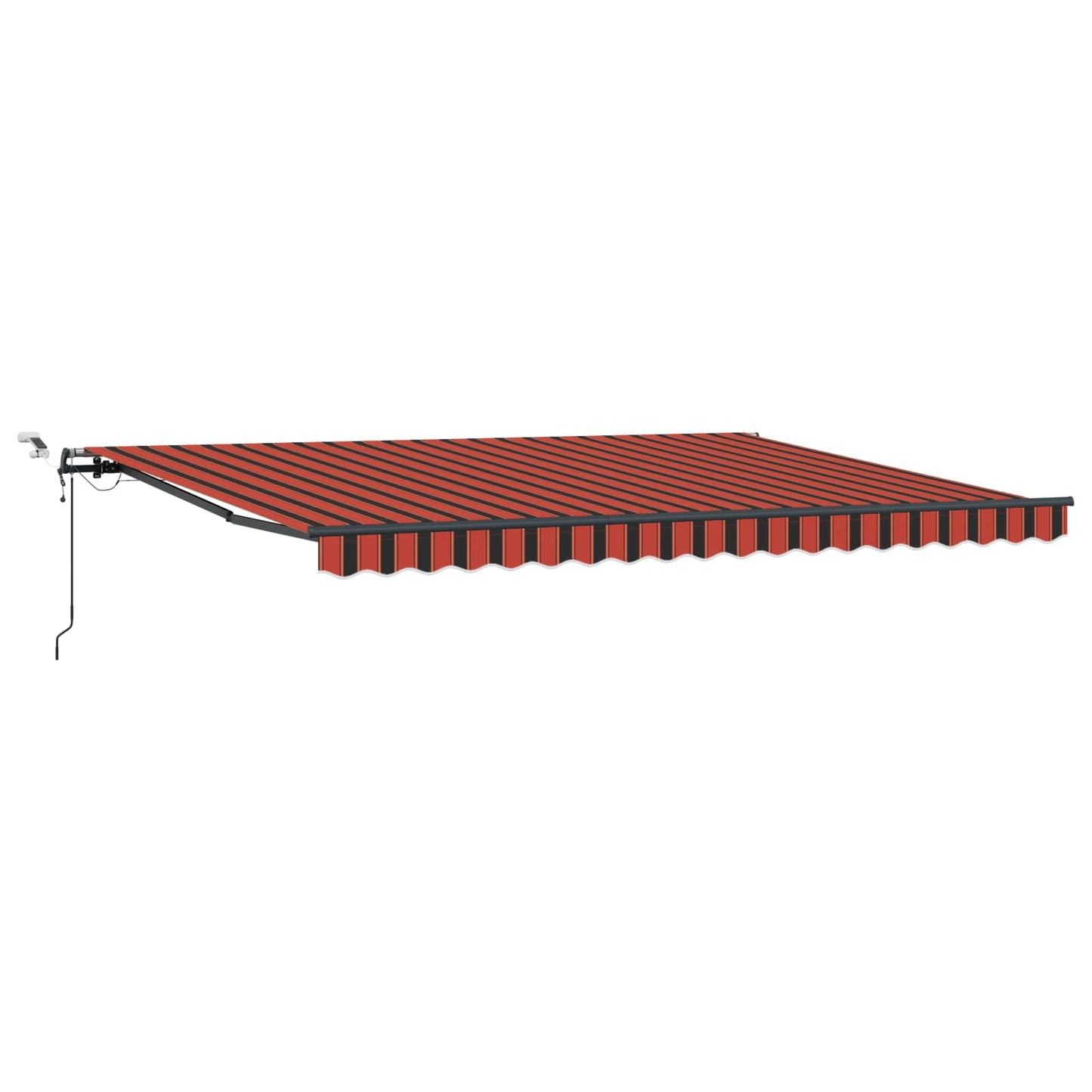 Udtrækkelig markise orange og brun 450 × 300 cm Polyester