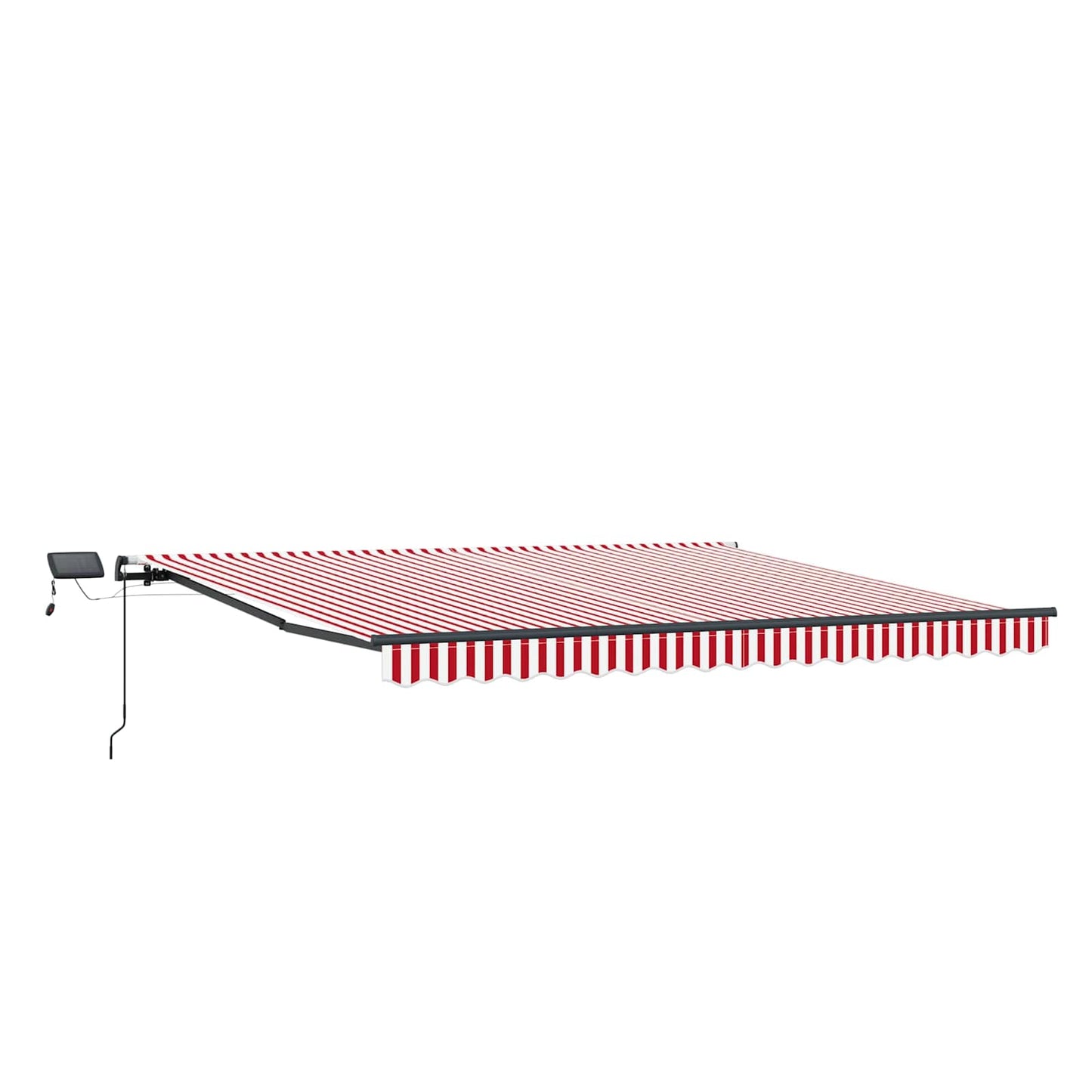 Udtrækkelig markise Rød og Hvid 450 × 300 cm Stof og aluminium