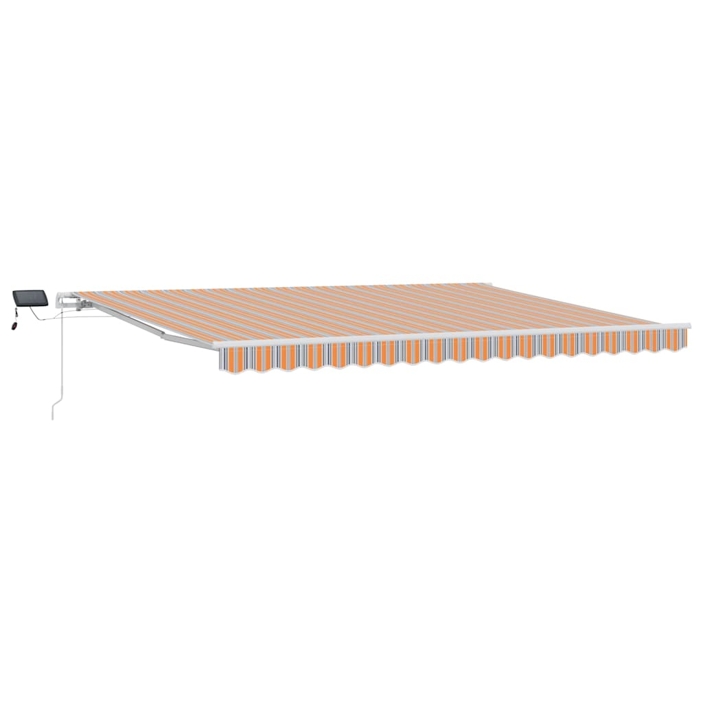 Udtrækkelig markise Flerfarvet 450 × 300 cm Stof og aluminium