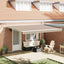 Udtrækkelig markise Beige 450 × 300 cm Polyester