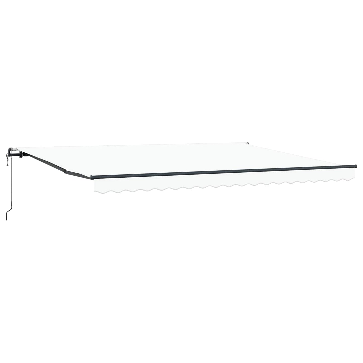 Udtrækkelig markise Hvid 450 × 300 cm Stof og aluminium