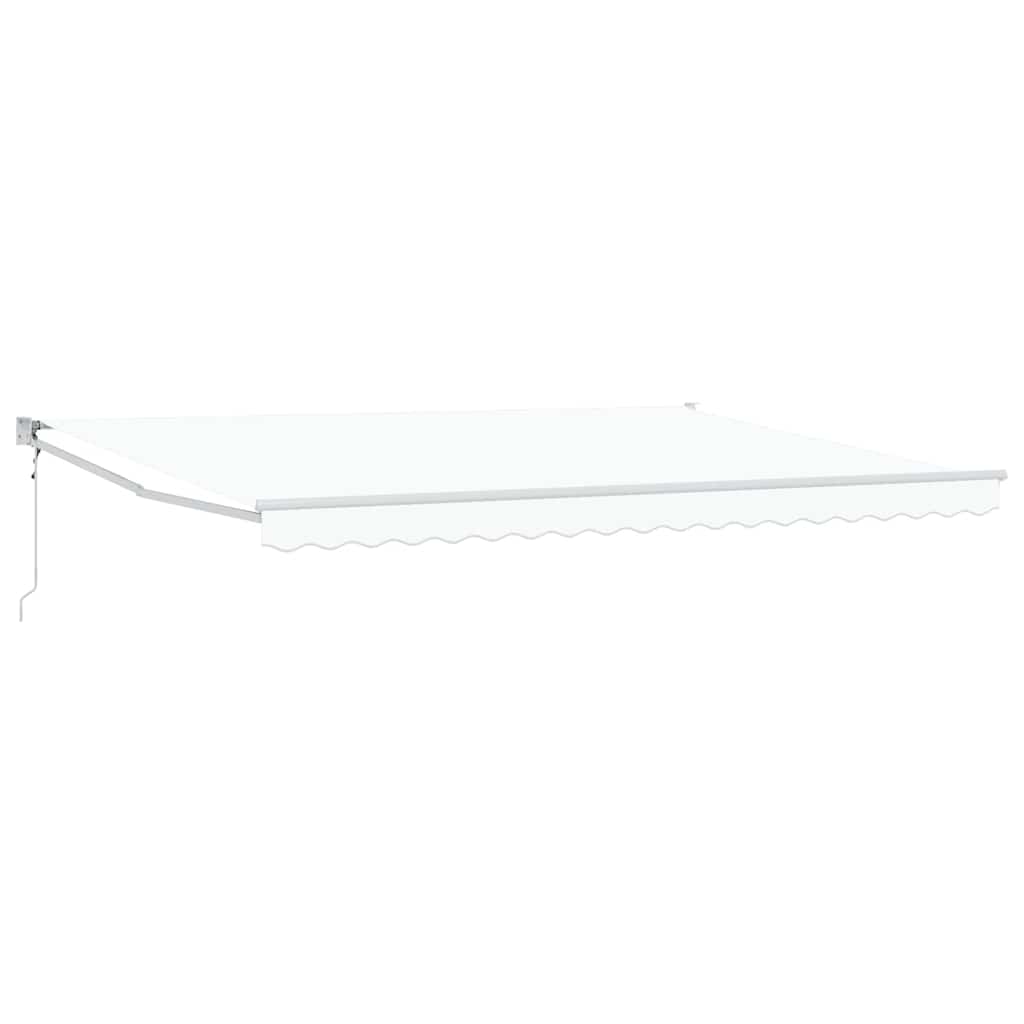 Udtrækkelig markise Hvid 450 x 300 x 165 cm Polyester og metal