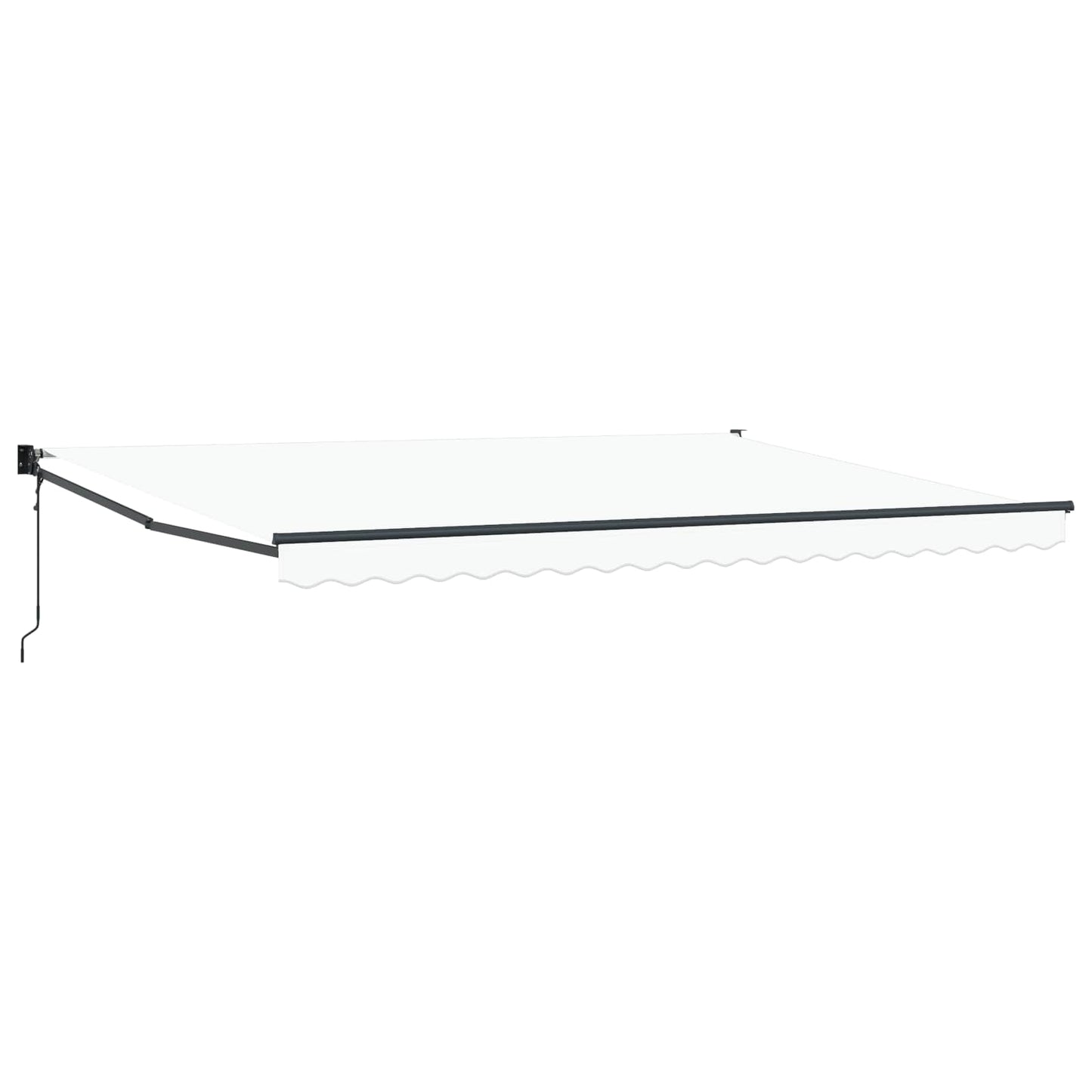 Udtrækkelig markise Hvid 450 x 300 x 165 cm Polyester og metal