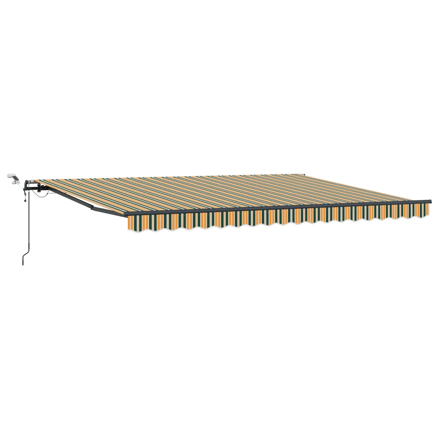 Udtrækkelig markise Grøn og gul 450 × 300 cm Polyester