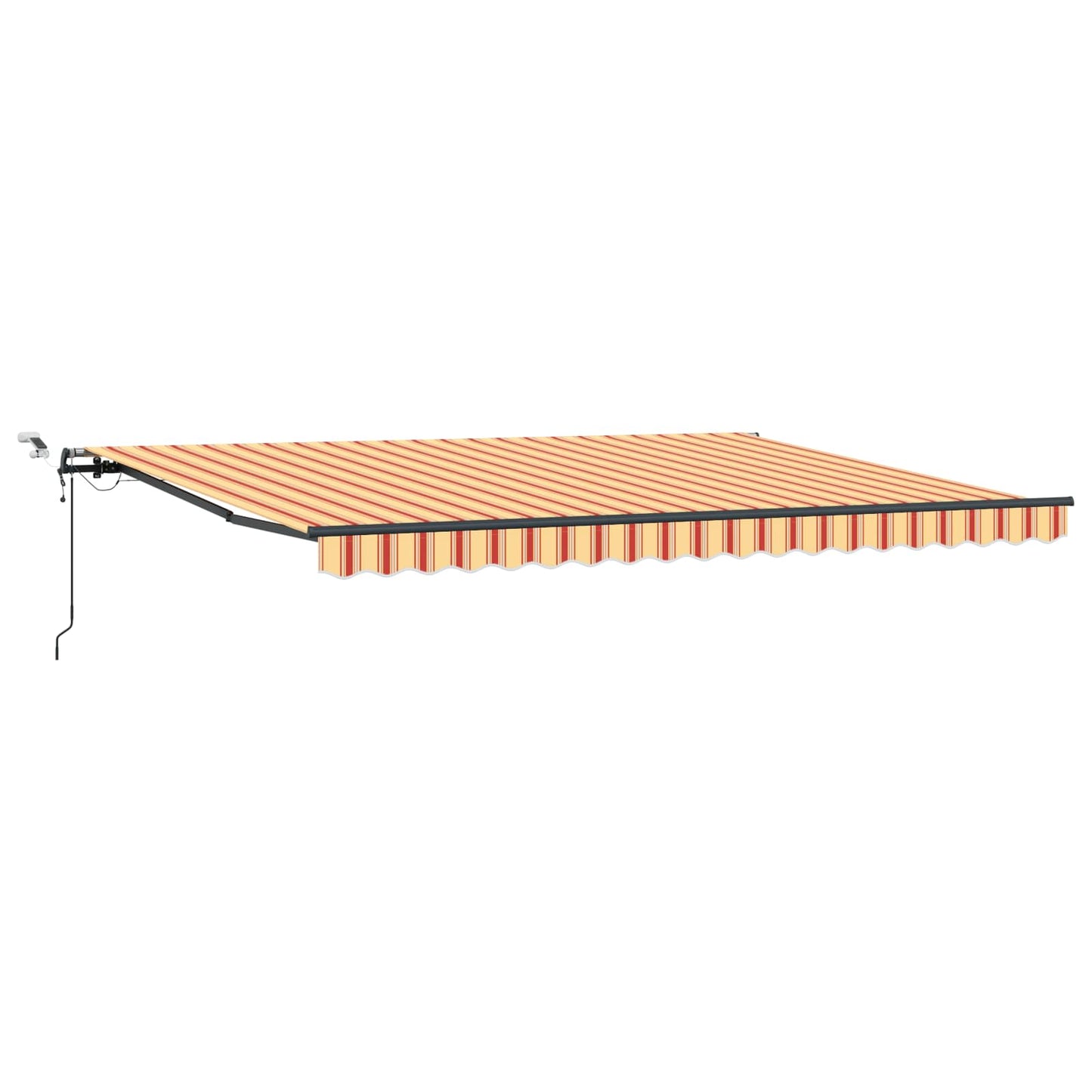 Udtrækkelig markise Gul og orange 450 × 350 cm Polyester
