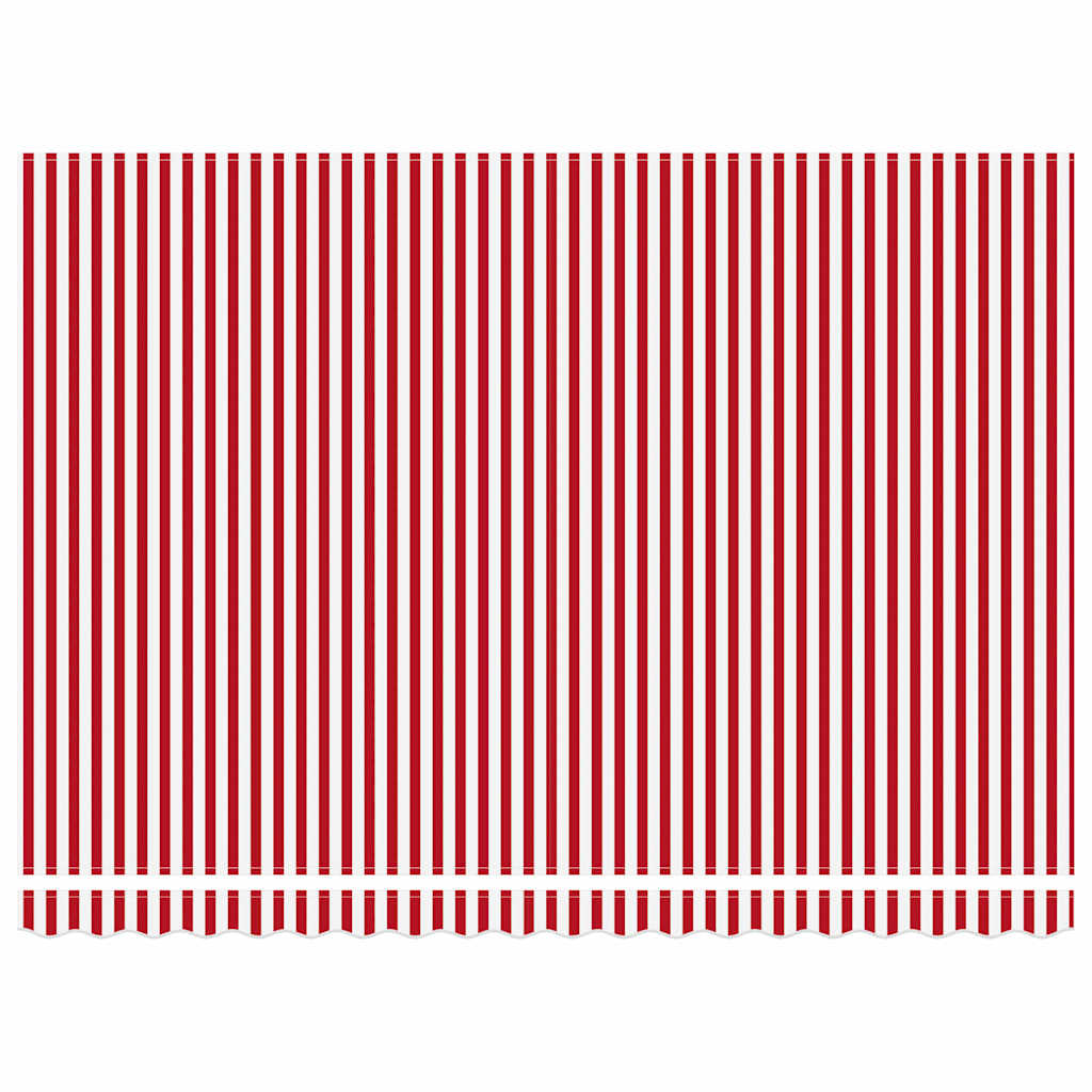 Udtrækkelig markise Rød og Hvid 450 × 350 cm Stof og aluminium
