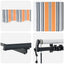 Udtrækkelig markise Flerfarvet 450 × 350 cm Stof og aluminium